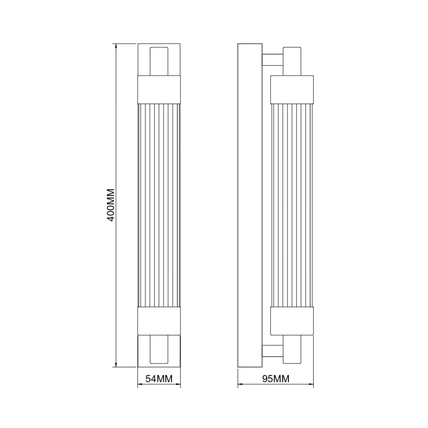 Zuma Line - LED zidna lampa LED/8W/230V crna