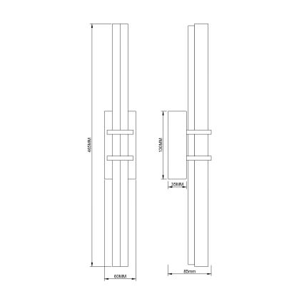 Zuma Line - LED zidna lampa LED/10W/230V zlatna
