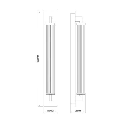 Zuma Line - LED zidna lampa LED/13W/230V zlatna