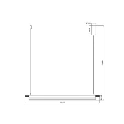 Zuma Line - LED luster na sajli LED/14W/230V zlatna