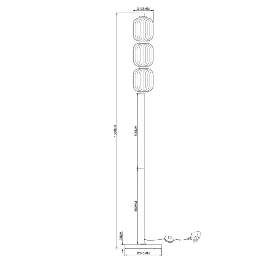Zuma Line - LED podna lampa LED/20W/230V zlatna