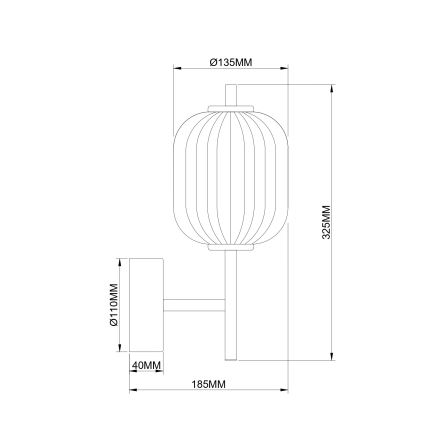Zuma Line - LED zidna lampa LED/6,5W/230V zlatna