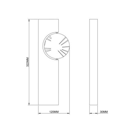 Zuma Line - LED zidno svetlo LED/3W/230V crna/zlatna
