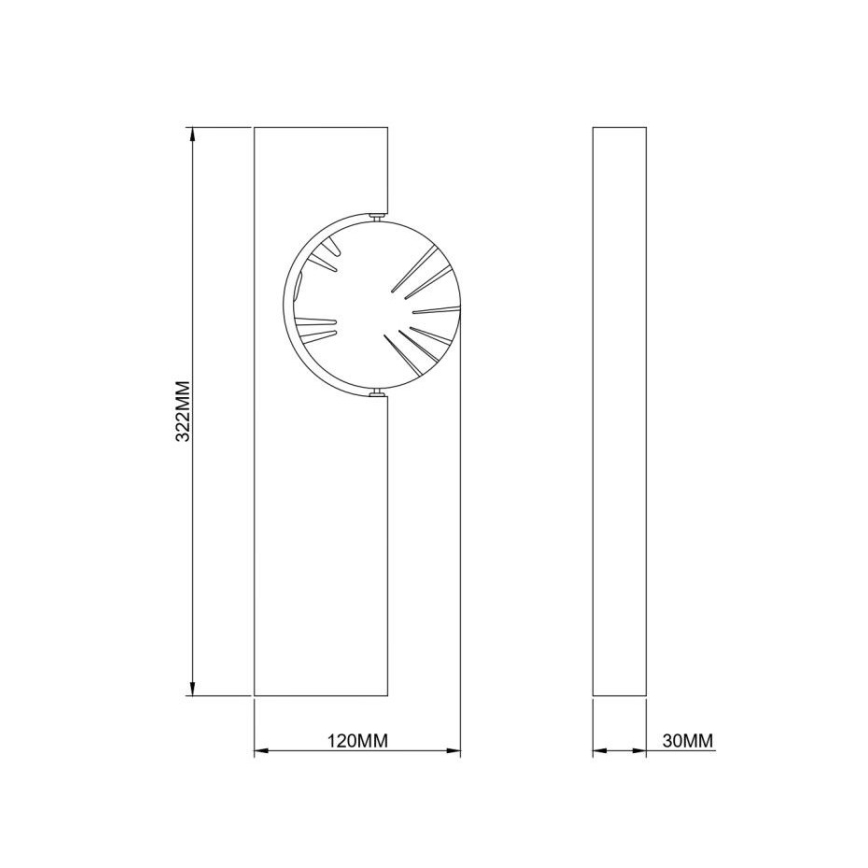 Zuma Line - LED zidno svetlo LED/3W/230V crna/zlatna