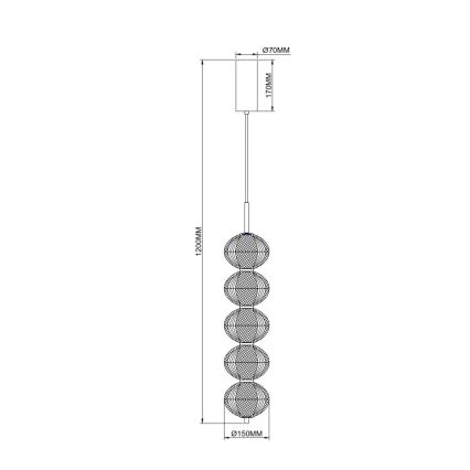 Zuma Line - zlatni LED luster na sajli LED/30W/230V
