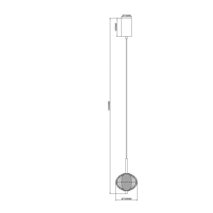 Zuma Line - LED luster na sajli LED/6,5W/230V zlatna