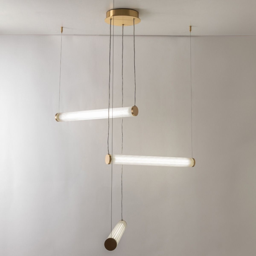 Zuma Line - LED prigušiva luster na sajli LED/64W/230V 2700-6500K zlatna + daljinski upravljač