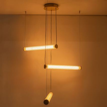 Zuma Line - LED prigušiva luster na sajli LED/64W/230V 2700-6500K zlatna + daljinski upravljač