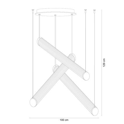 Zuma Line - LED prigušiva luster na sajli LED/64W/230V 2700-6500K zlatna + daljinski upravljač