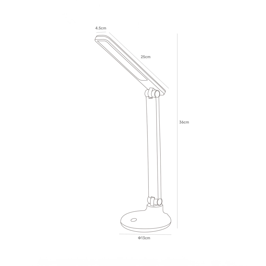 Zuma Line - LED punjiva stona lampa LED/6W/1200 mAh 3000/4500/6000K CRI 90 crna