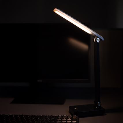 Zuma Line - LED punjiva stona lampa LED/8W/1200 mAh 3000/4500/6000K CRI 90 crna