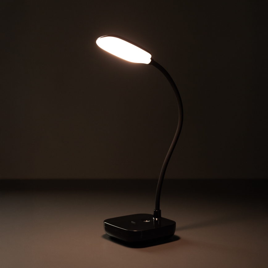 Zuma Line - punjiva stona LED lampa, 7 W, 1200 mAh, 3000/4500/6000 K, crna