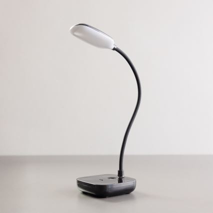 Zuma Line - punjiva stona LED lampa, 7 W, 1200 mAh, 3000/4500/6000 K, crna