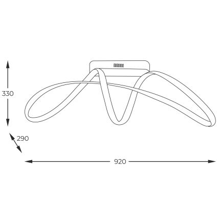 Zuma Line - LED nadgradni luster LED/50W/230V 3000/4000/6000K zlatna