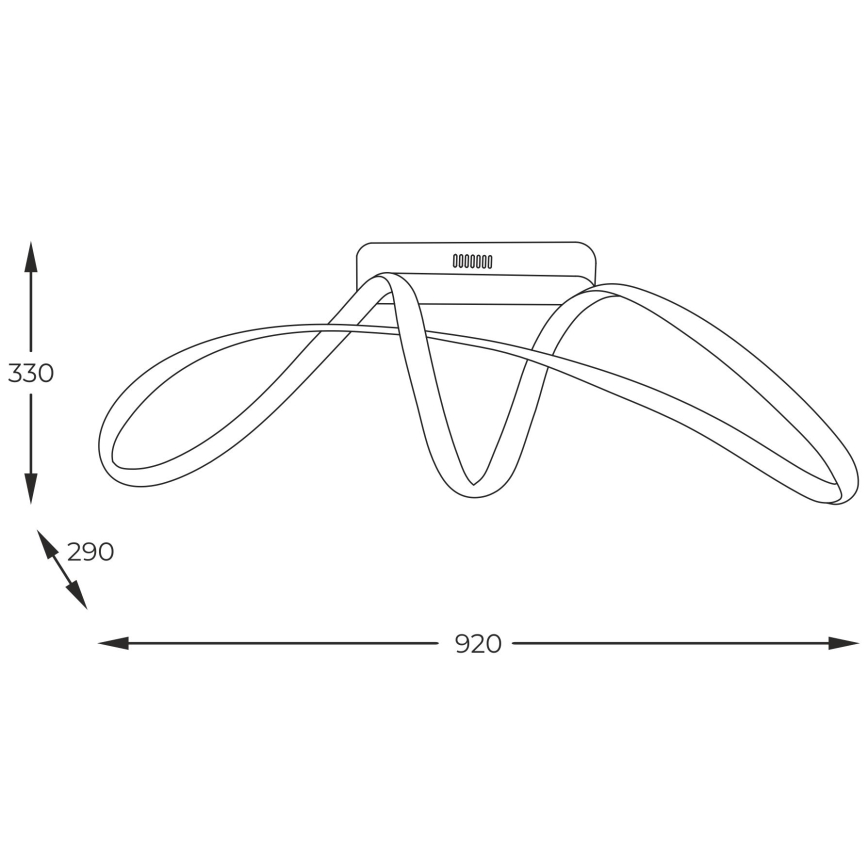 Zuma Line - LED nadgradni luster LED/50W/230V 3000/4000/6000K zlatna