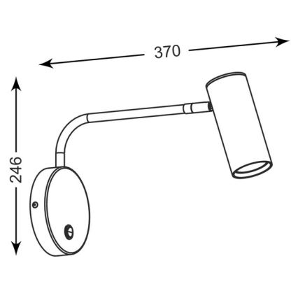 Zuma Line - Zidno svetlo 1xGU10/50W/230V crna