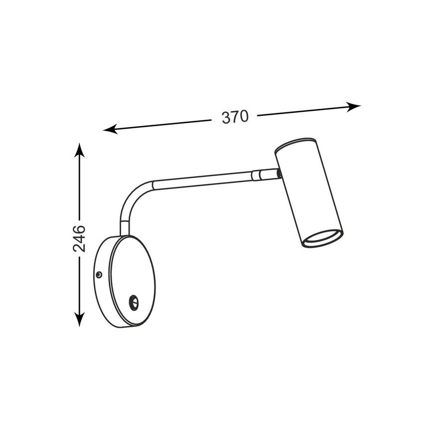 Zuma Line - Zidno svetlo 1xGU10/50W/230V crna
