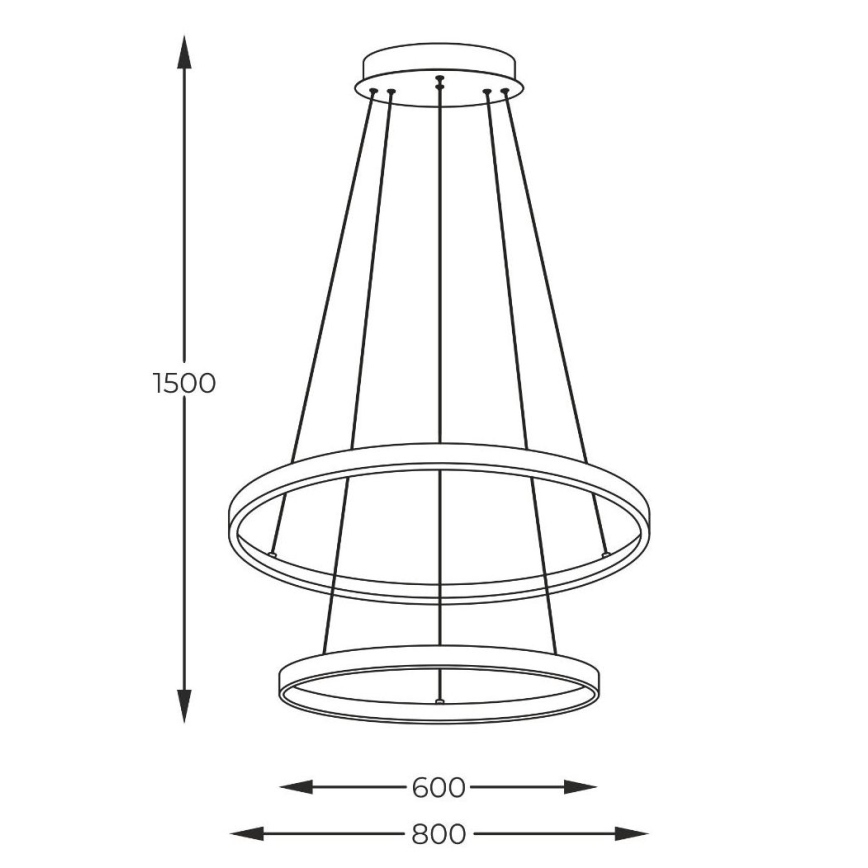 Zuma Line - LED luster na sajli LED/60W/230V 3000/4000/6000K prečnika 80 cm zlatna