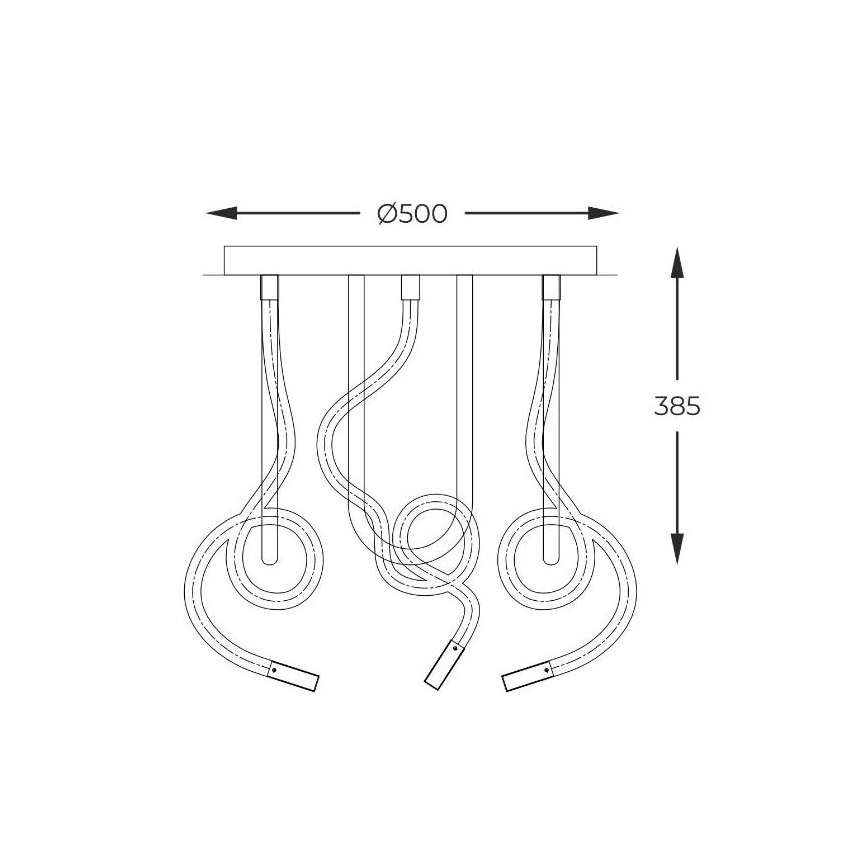 Zuma Line - LED plafonski luster LED/45W/230V 3000/4000/6000K crna
