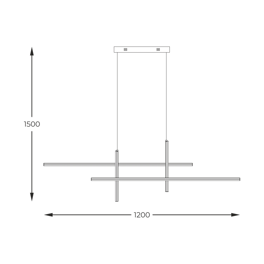 Zuma Line - LED luster na sajli LED/42W/230V 3000/4000/6000K zlatna