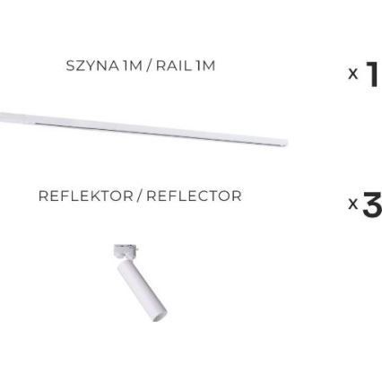 Zuma Line - Spot svetiljka za šinski sistem 3xGU10/35W/230V bela
