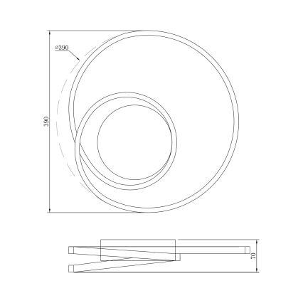 Zuma Line - LED plafonsko svetlo LED/22W/230V bela