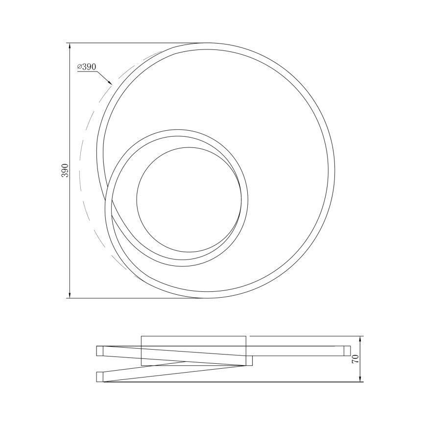 Zuma Line - LED plafonsko svetlo LED/22W/230V bela
