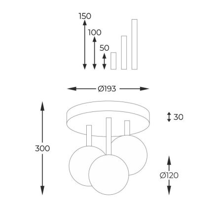 Zuma Line - Plafonski luster 3xG9/40W/230V