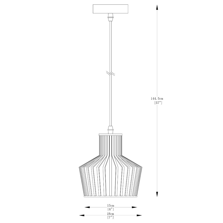 Zuma Line - Luster na sajli 1xE27/40W/230V prečnik 18 cm crna