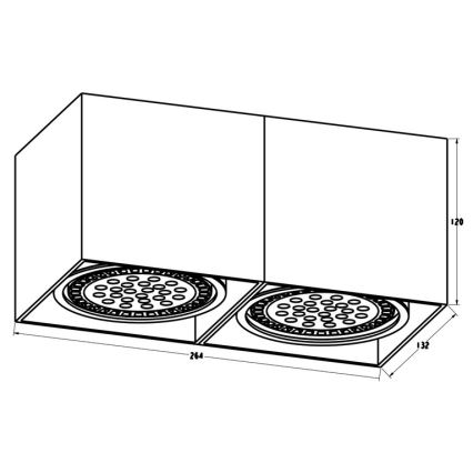 Zuma Line - Spot svetlo 2xGU10-ES111/15W/230V belo