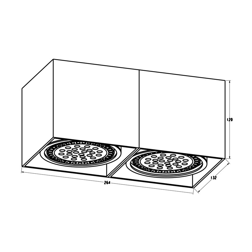 Zuma Line - Spot svetlo 2xGU10-ES111/15W/230V belo