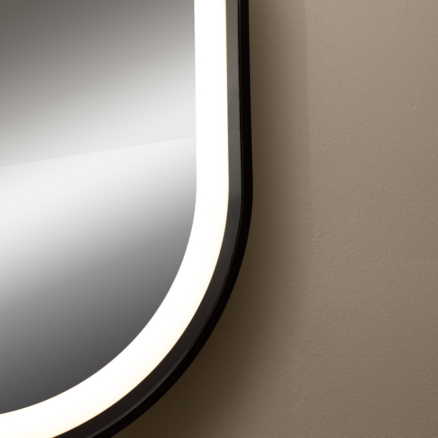 Zuma Line - LED zidno ogledalo za kupatilo sa LED pozadinskim osvetljenjem/24W/230V 3000/4000/6000K 70x50 cm IP44 crna
