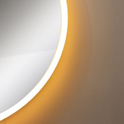 Zuma Line - LED zidno ogledalo za kupatilo sa pozadinskim LED osvetljenjem/24W/230V 3000/4000/6000K Ø 60 cm IP44 bela/zlatna