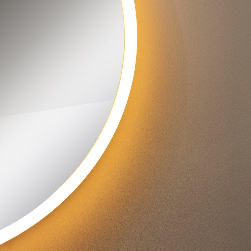 Zuma Line - LED zidno ogledalo za kupatilo sa pozadinskim LED osvetljenjem/24W/230V 3000/4000/6000K Ø 60 cm IP44 bela/zlatna