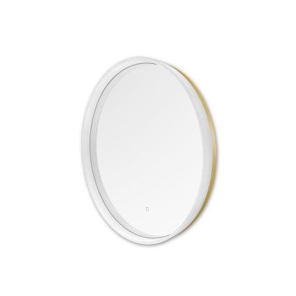 Zuma Line - LED zidno ogledalo za kupatilo sa pozadinskim LED osvetljenjem/24W/230V 3000/4000/6000K Ø 60 cm IP44 bela/zlatna