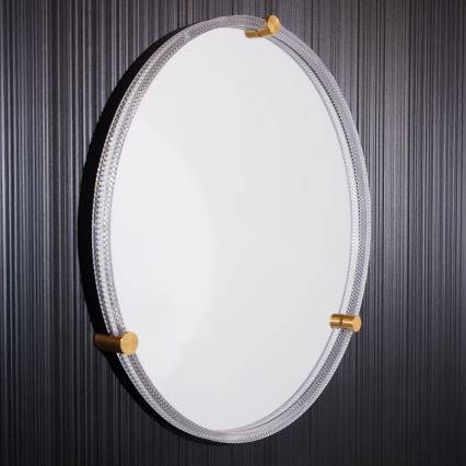 Zuma Line - LED zidno ogledalo za kupatilo sa pozadinskim osvetljenjem LED/24W/230V 3000/4000/6000K prečnik 60 cm IP44 prozirno/zlatno