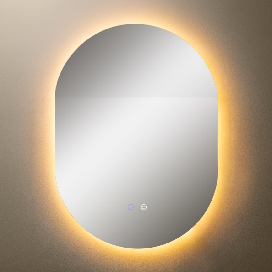 Zuma Line - LED zidno ogledalo za kupatilo sa grejanjem i pozadinskim LED osvetljenjem/24W/230V 3000/4000/6000K 70x50 cm IP44