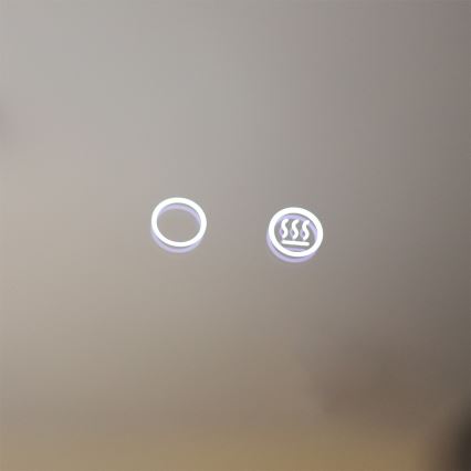 Zuma Line - LED zidno ogledalo za kupatilo sa grejanjem protiv magljenja i pozadinskim LED osvetljenjem, 24W/230V, 3000/4000/6000K, prečnika 80 cm, IP44