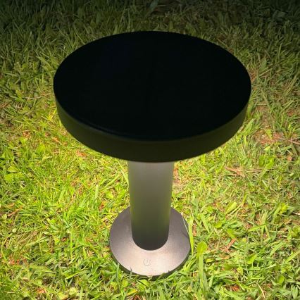 Zuma Line - LED prigušiva solarna punjiva stona lampa LED/2W/2000 mAh IP44 crna