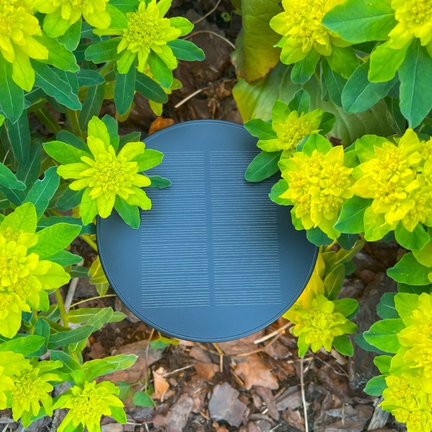 Zuma Line - LED prigušiva solarna punjiva stona lampa LED/2W/2000 mAh IP44 crna