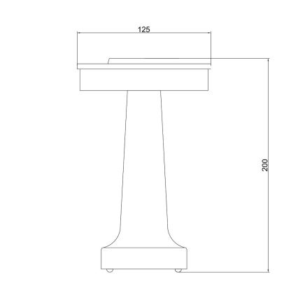 Zuma Line - LED prigušiva punjiva stona lampa LED/2,5W/1200 mAh 3000/4000/6000K zlatna