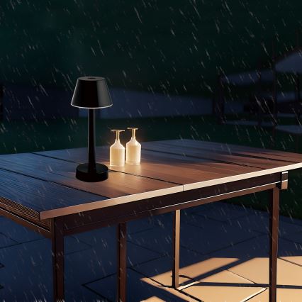 Zuma Line - RGBW LED prigušiva punjiva stona lampa LED/0,7W/1300 mAh IP44 crna