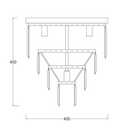 Zuma Line - Kristalna plafonska lampa 5xE14/40W/230V, sjajni hrom