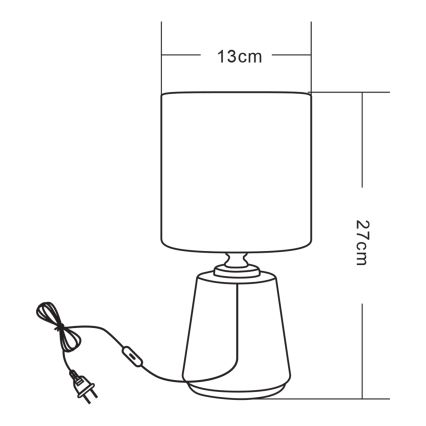 Zuma Line - Stona lampa 1xE14/40W/230V crna/zlatna/dekor mermera