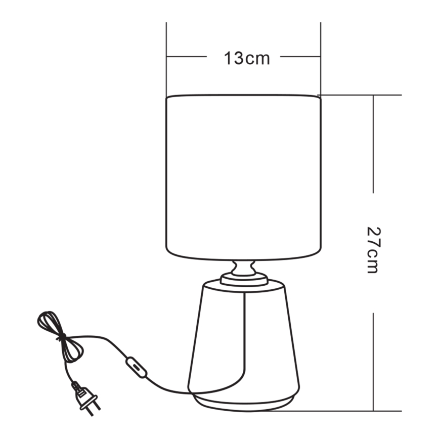 Zuma Line - Stona lampa 1xE14/40W/230V crna/zlatna/dekor mermera