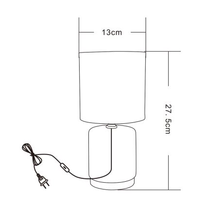 Zuma Line - Stona lampa 1xE14/40W/230V crna/zlatna