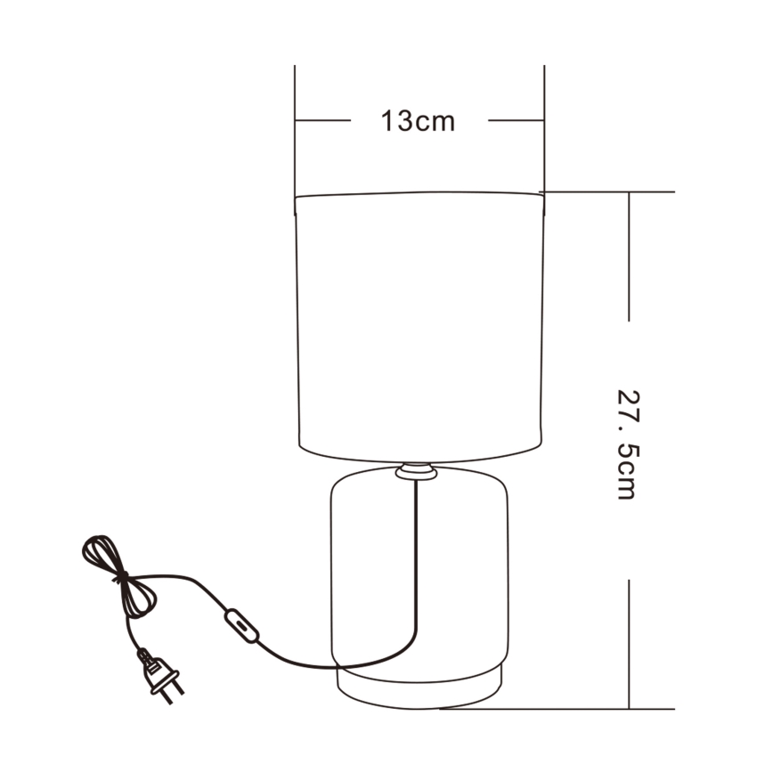 Zuma Line - Stona lampa 1xE14/40W/230V crna/zlatna