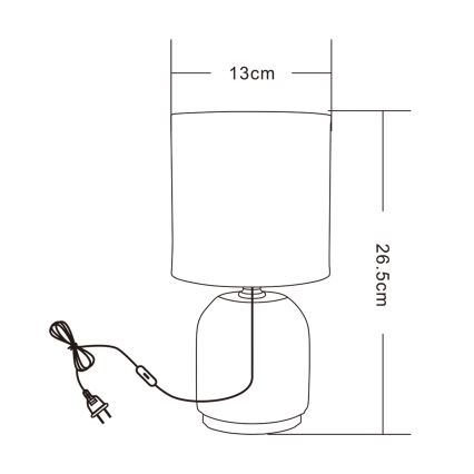 Zuma Line - Stona lampa 1xE14/40W/230V crna/zlatna