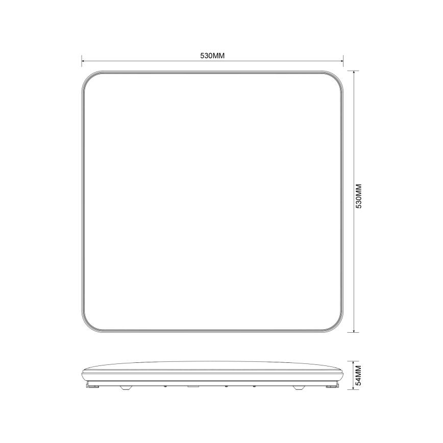 Zuma Line - prigušiva LED plafonska lampa LED/48W/230V 53x53 cm zlatna