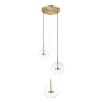 Zuma Line - LED luster na sajli 3xLED/5W/230V zlatni
